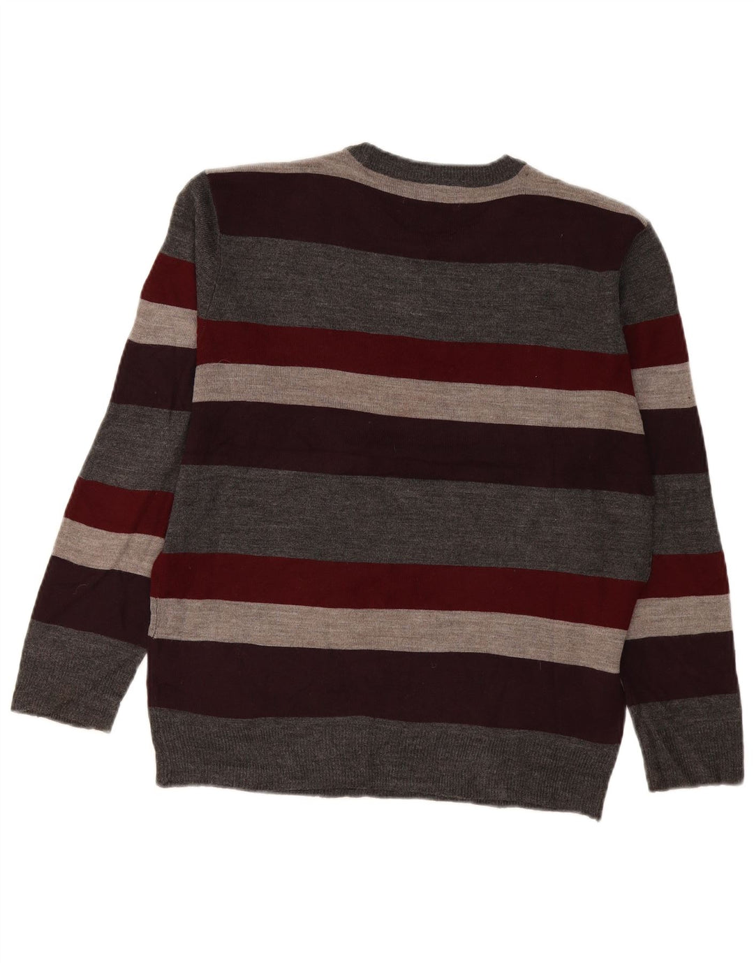Pierre Cardin Suéter masculino com gola redonda, pequeno listrado multicolorido