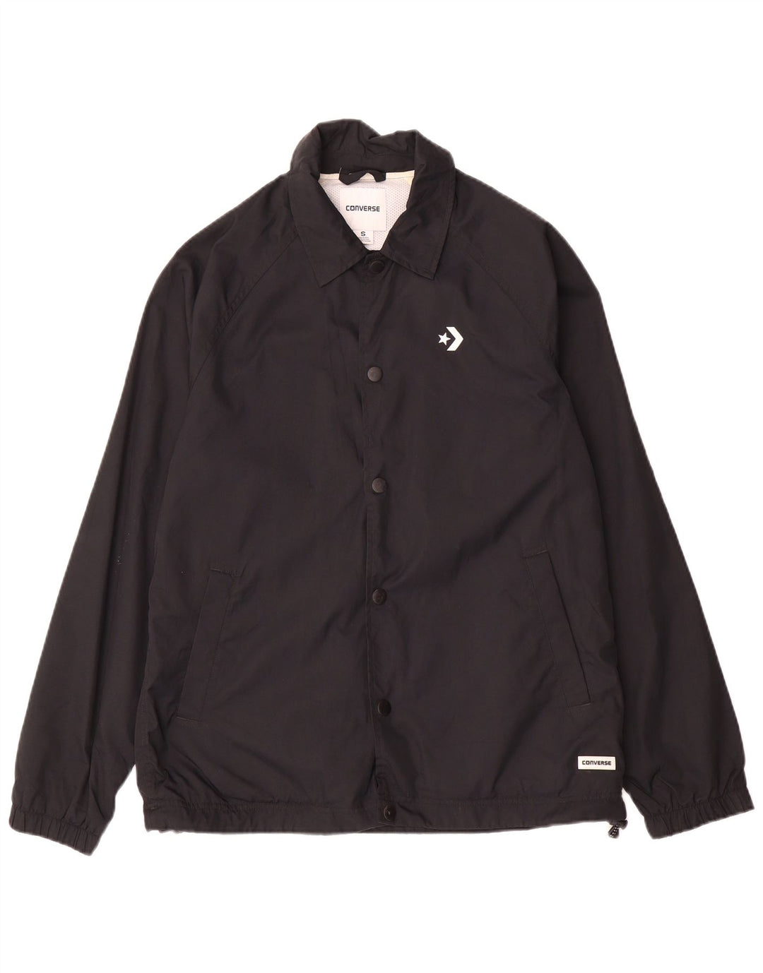 Converse Mens Bomber Jacket UK 36 Pequeno Poliéster Preto