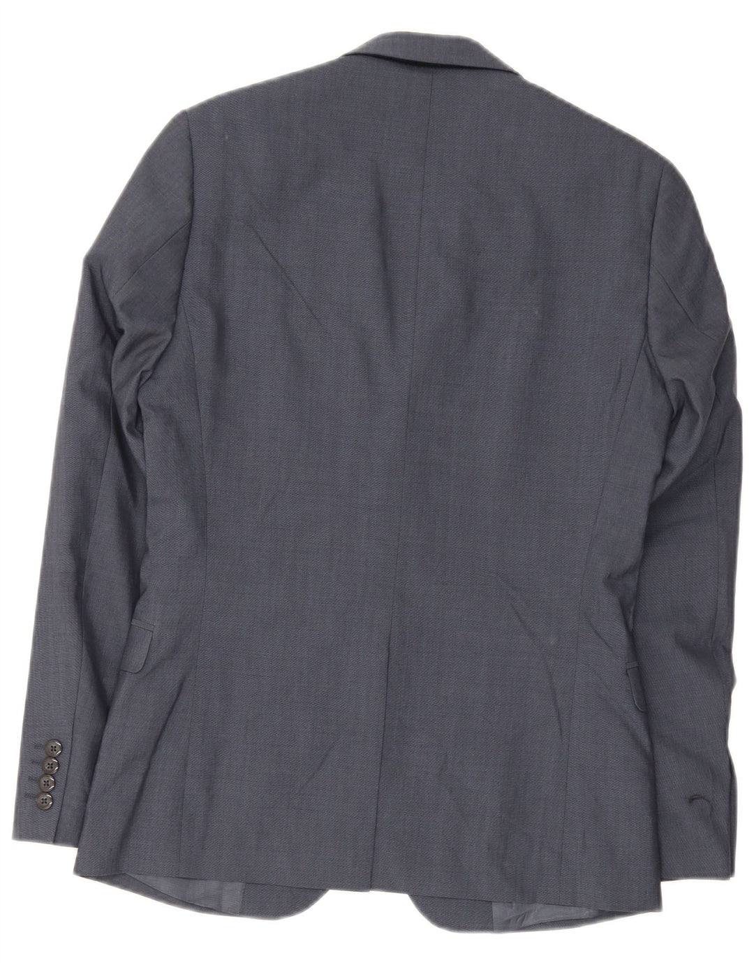 Jaqueta blazer masculina Dkny com 2 botões Slim Fit Reino Unido 36 pequena lã azul marinho