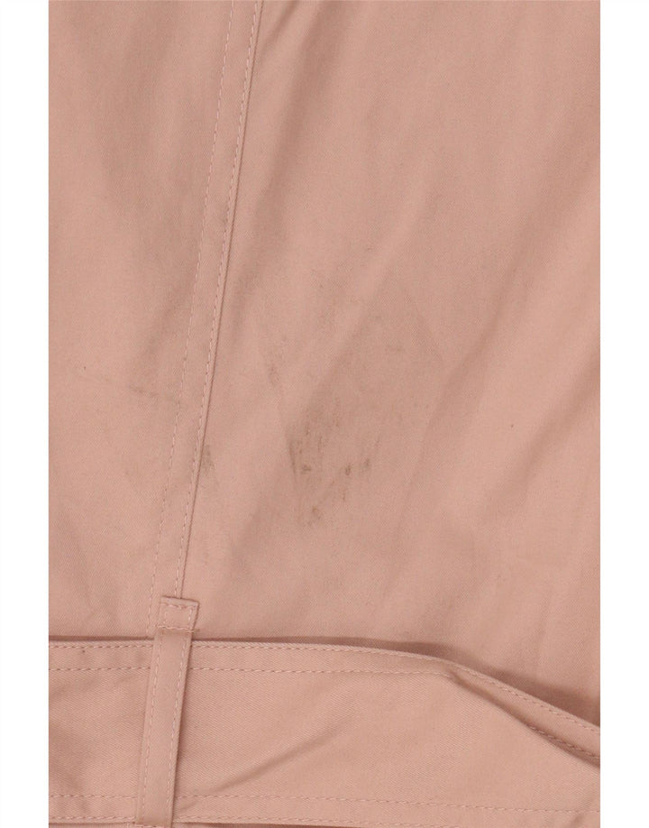 Trench Coat feminino Boden UK 10 pequeno algodão rosa