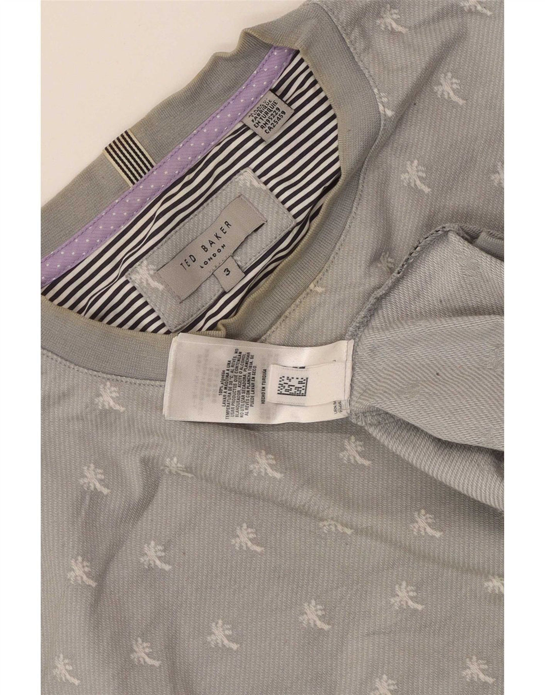 Ted Baker moletom masculino tamanho 3 cinza médio manchado