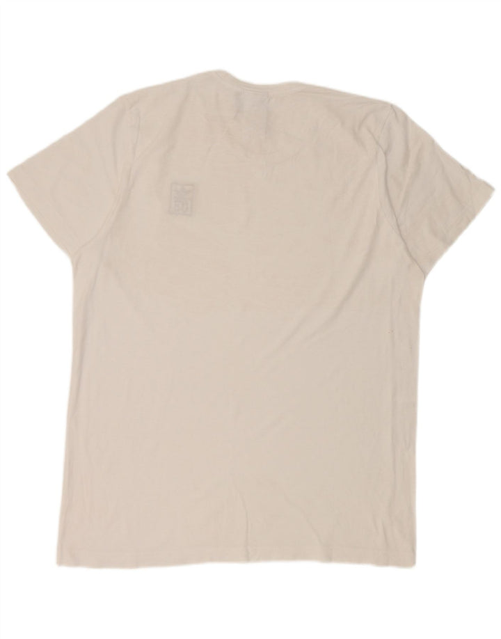 Adidas Mens Camiseta Top Grande Algodão Branco
