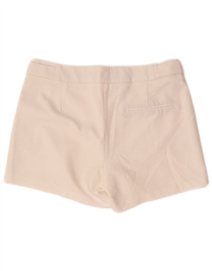 Zara Womens Chino Shorts XS W24 Algodão Branco