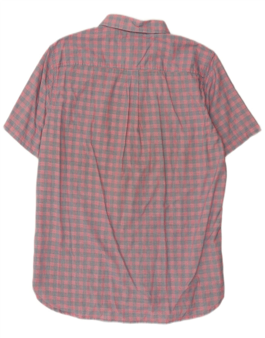 Camisa masculina Superdry manga curta regular fit grande algodão xadrez rosa