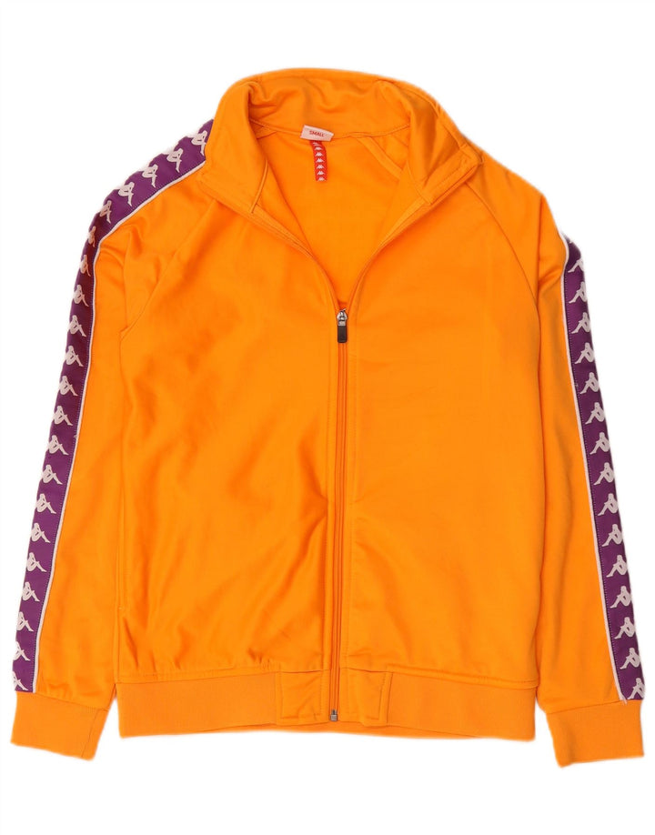 Jaqueta feminina Kappa com estampa gráfica UK 10 pequeno bloco colorido laranja