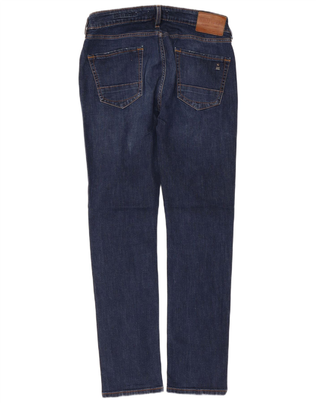 Uniforme Masculino Slim Jeans W32 L30 Azul Marinho Algodão