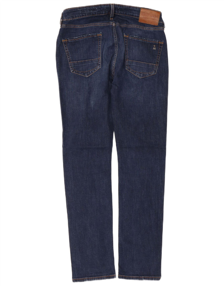 Uniforme Masculino Slim Jeans W32 L30 Azul Marinho Algodão
