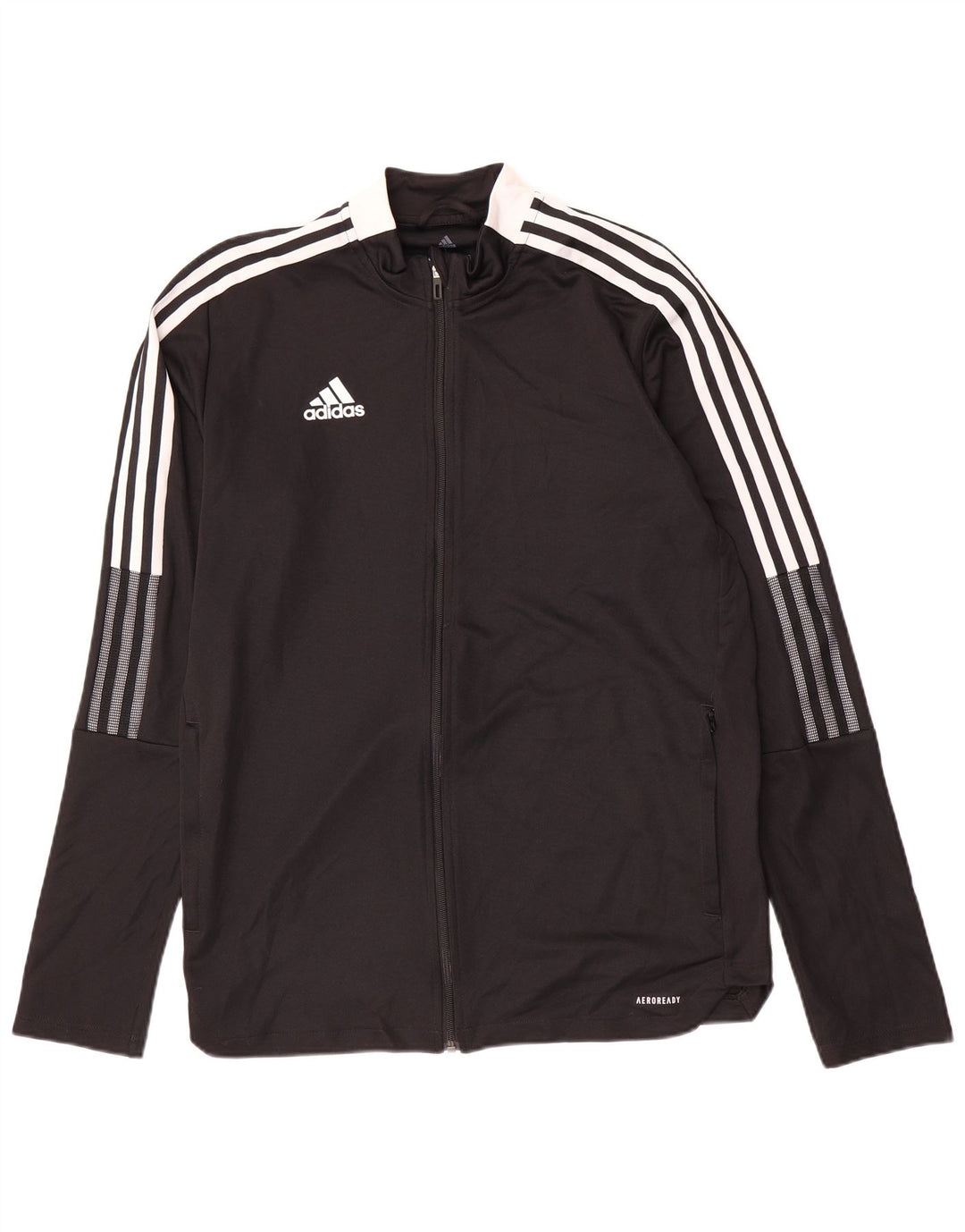 Adidas Mens Aeroready Tracksuit Top Jaqueta Grande Poliéster Preto