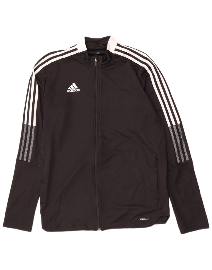 Adidas Mens Aeroready Tracksuit Top Jaqueta Grande Poliéster Preto