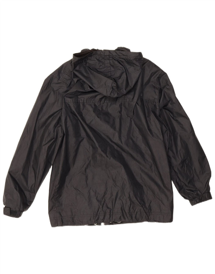 Jaqueta de chuva masculina com capuz Champion UK 36 pequena poliamida preta
