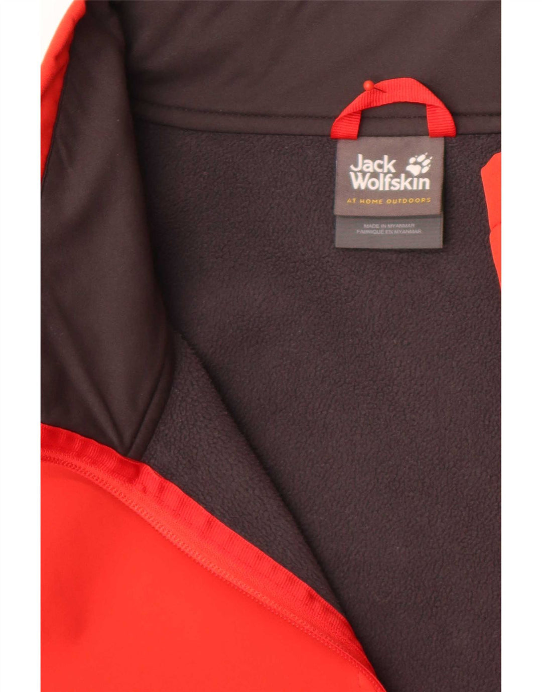 Jack Wolfskin Jaqueta masculina de agasalho UK 50 3XL poliéster vermelho