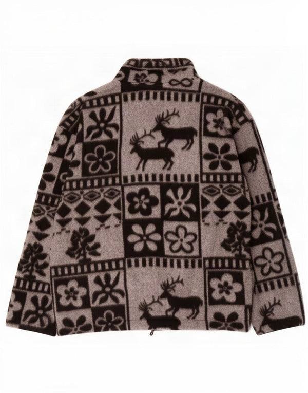 Jaqueta de lã masculina vintage UK 38 cinza médio Fair Isle