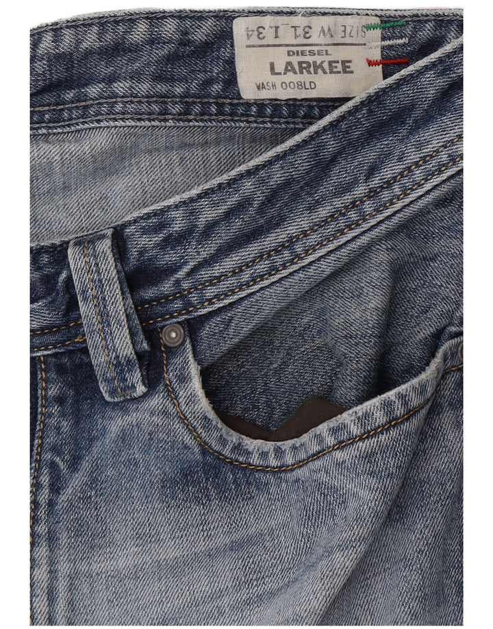 DIESEL Masculino Larkee Straight Jeans W31 L34 Azul Algodão
