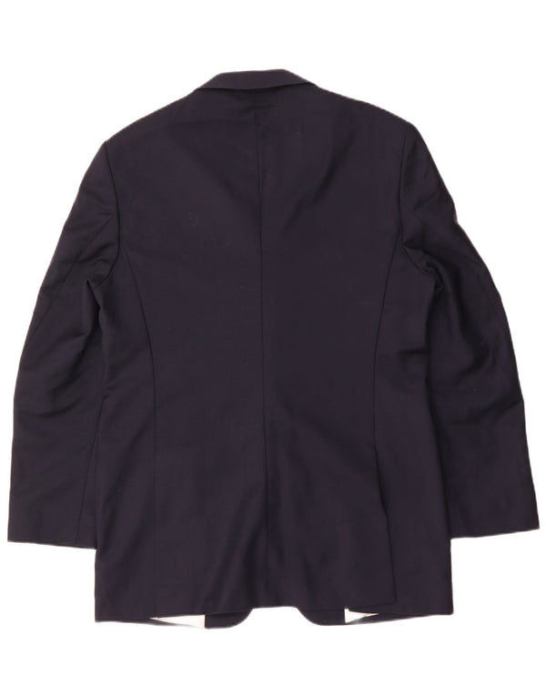 Jaqueta blazer masculina Zara com 2 botões EU 54 XL azul marinho