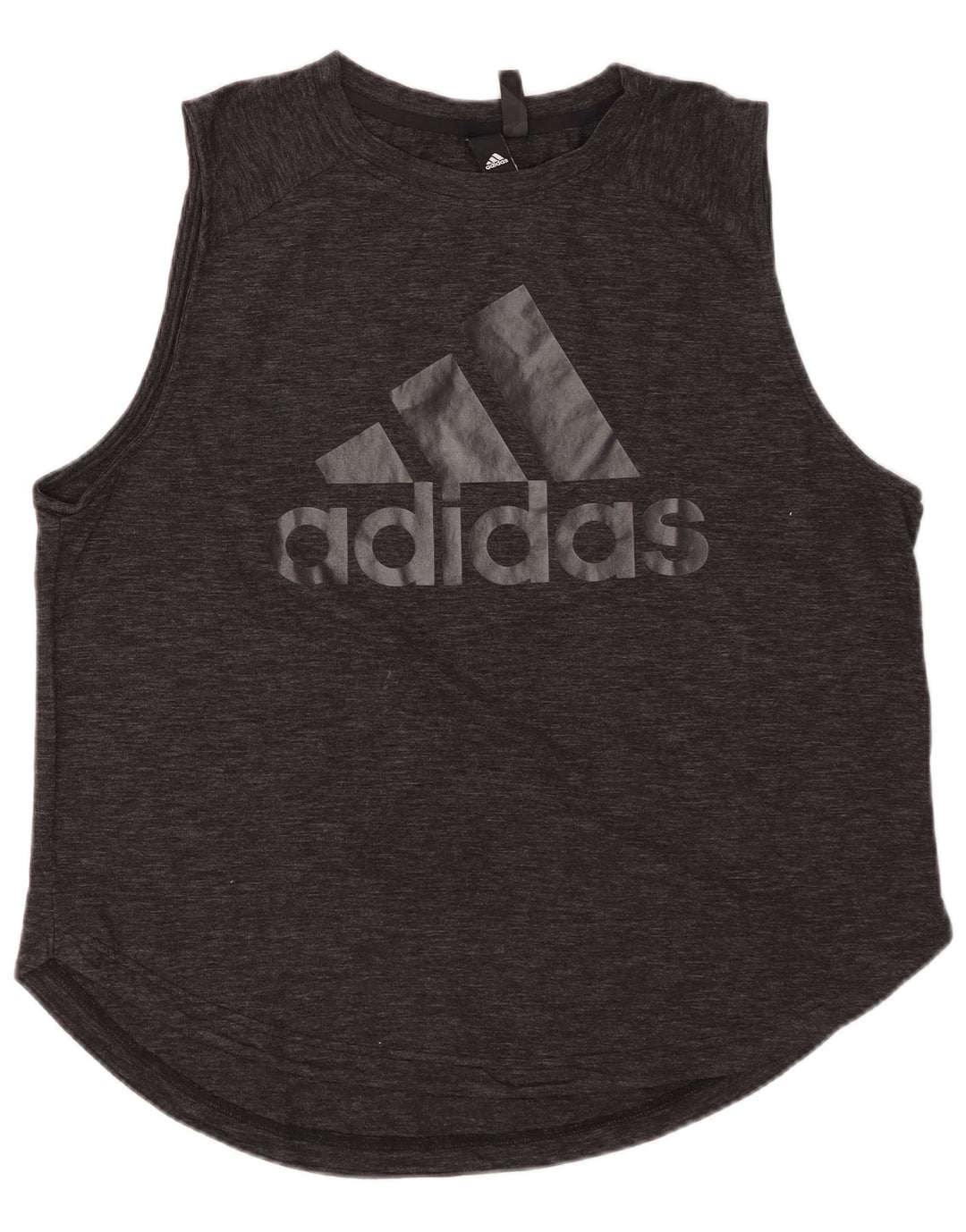 ADIDAS Womens Graphic Vest Top UK 16/18 Grande Cinza Flecked