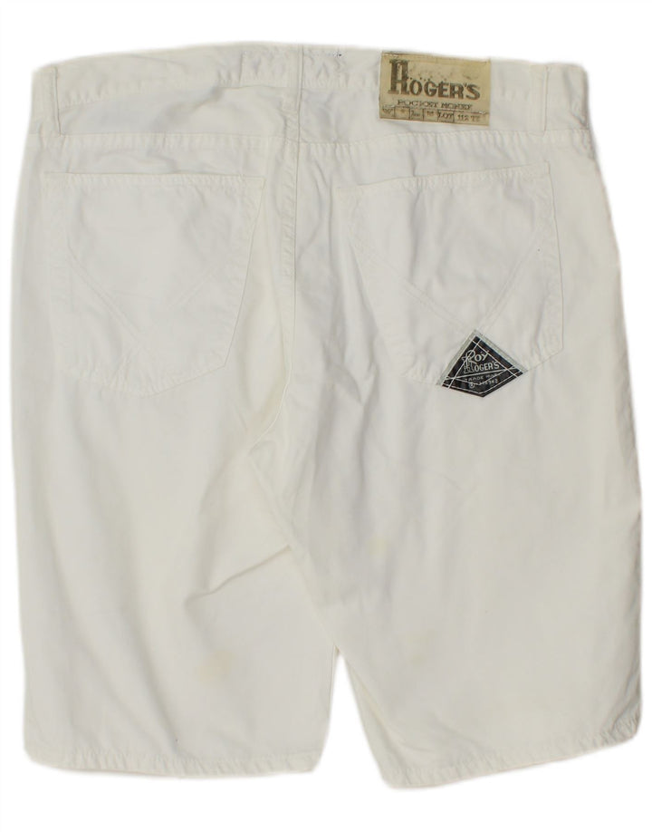 Shorts casuais masculinos Roy Rogers IT 48 médio W34 algodão branco
