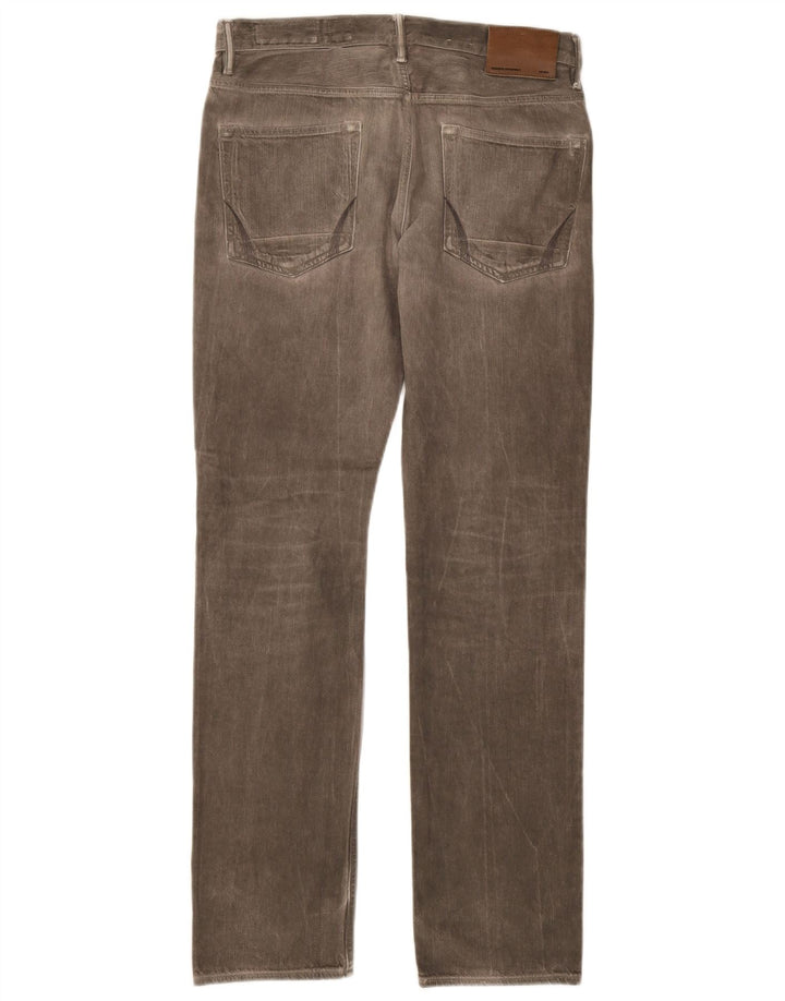 ALL SAINTS Calça jeans reta masculina W30 L32 algodão cinza