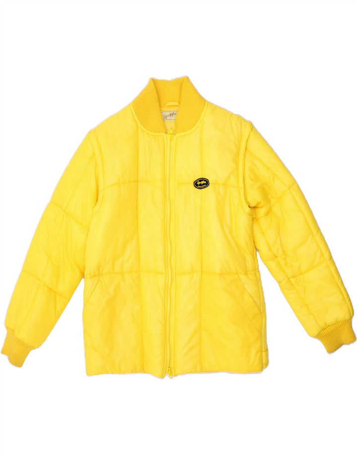 SPITFIRE Mens Padded Jacket UK 36 Small Yellow Nylon Vintage Spitfire and Second-Hand Spitfire from Messina Hembry 