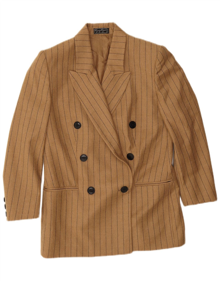 Blazer feminino Giorgio Grati UK 14 listrado marrom médio