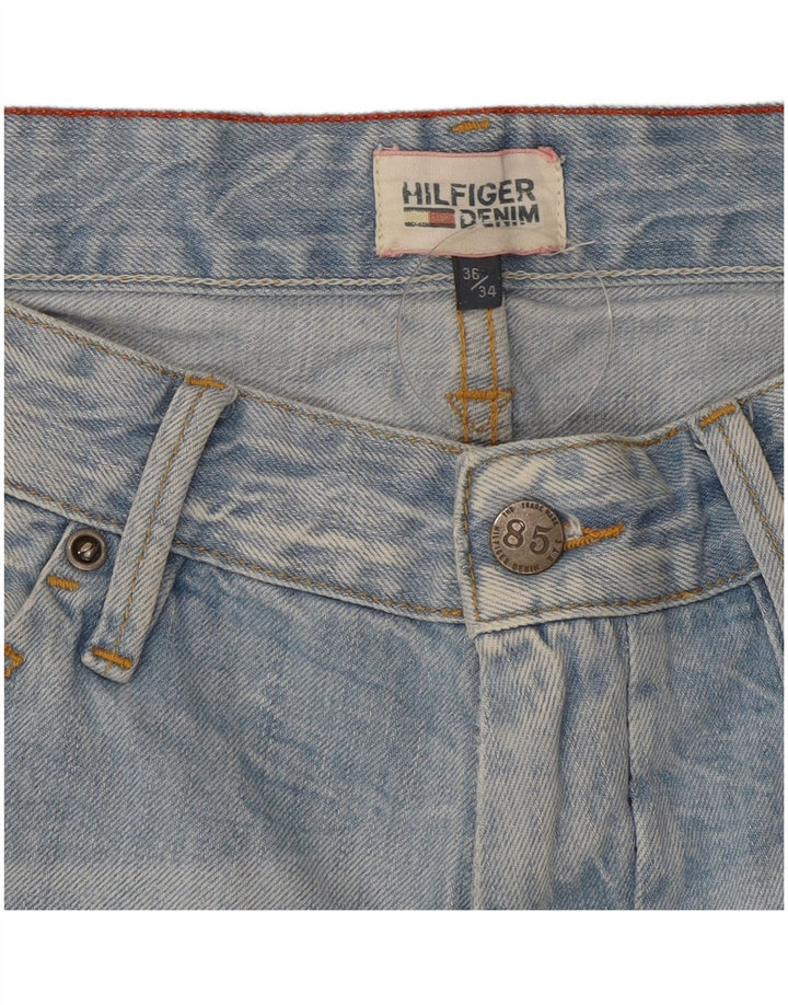 Shorts jeans masculino Tommy Hilfiger W36 grande azul