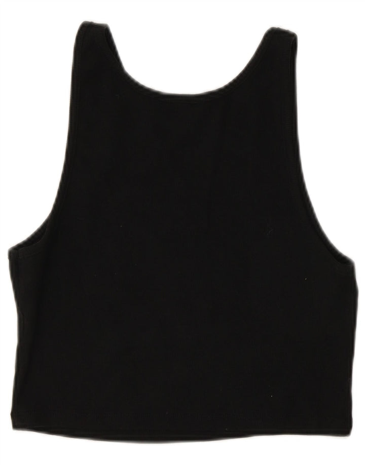 Zara Womens Crop Vest Top Reino Unido 14 Grande Preto