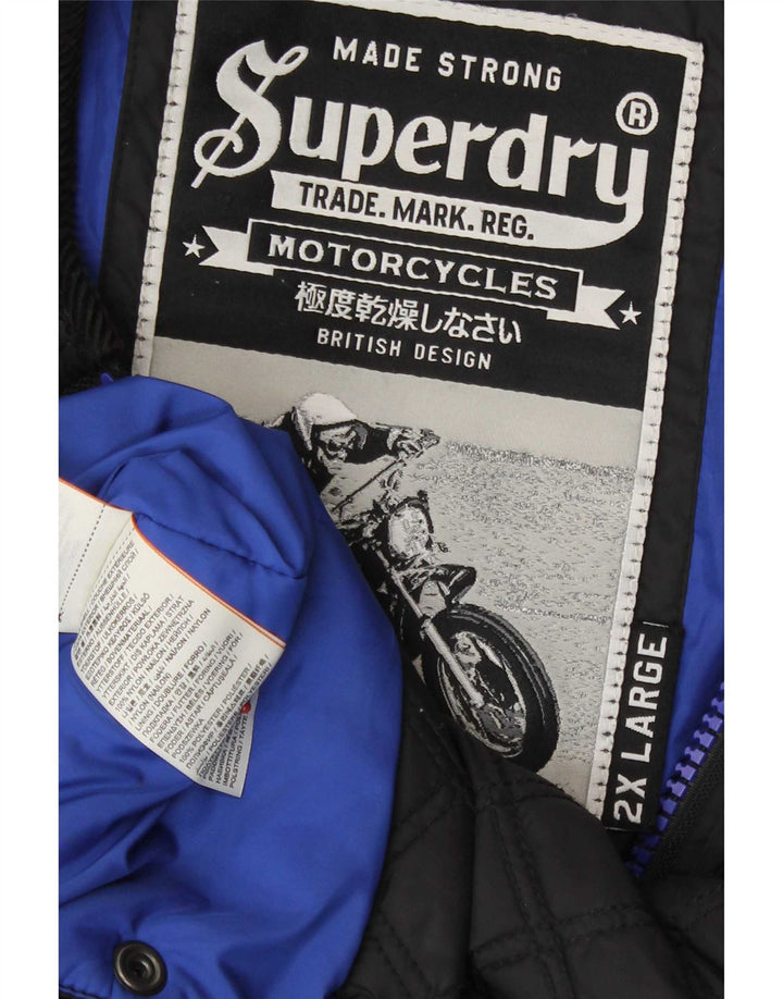 Jaqueta acolchoada masculina Superdry UK 44 2XL nylon preto