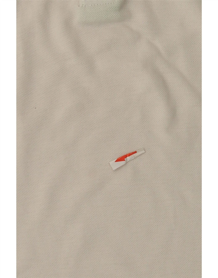 Camisa polo masculina Sun68 pequena de algodão branco