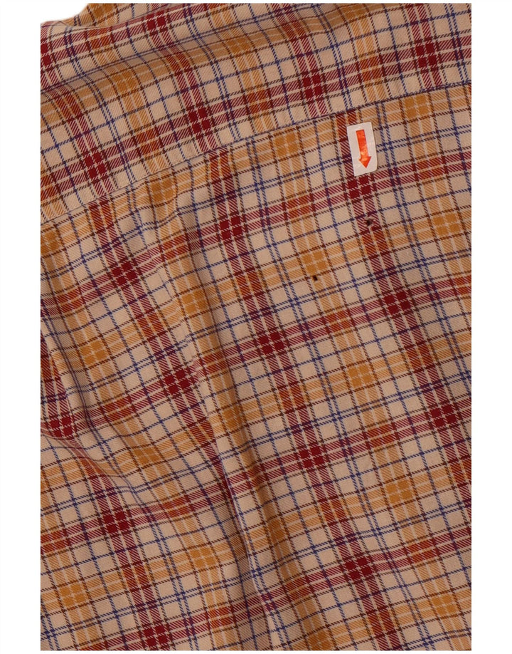 Camisa masculina de flanela Avirex média xadrez multicolorida