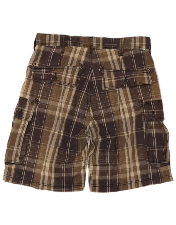 Shorts cargo masculino Levi's W32 médio xadrez multicolorido algodão