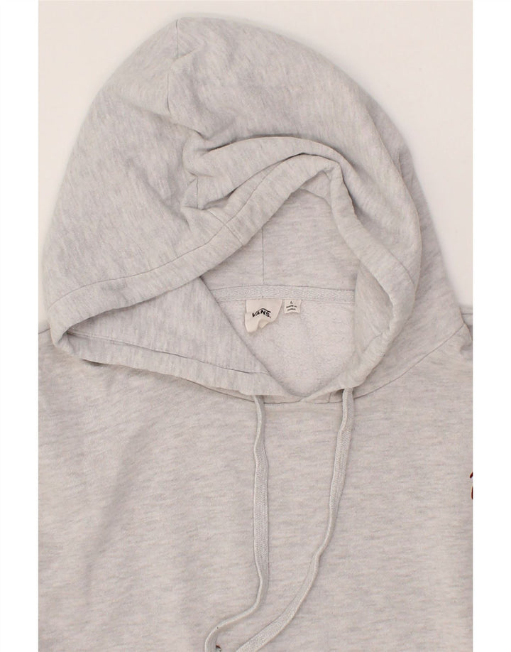 VANS Womens Graphic Hoodie Jumper UK 16 Large Grey Cotton Vintage Vans and Second-Hand Vans from Messina Hembry 