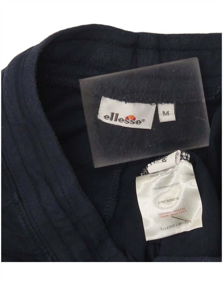 Calça de treino feminina Ellesse UK 14 algodão azul marinho médio