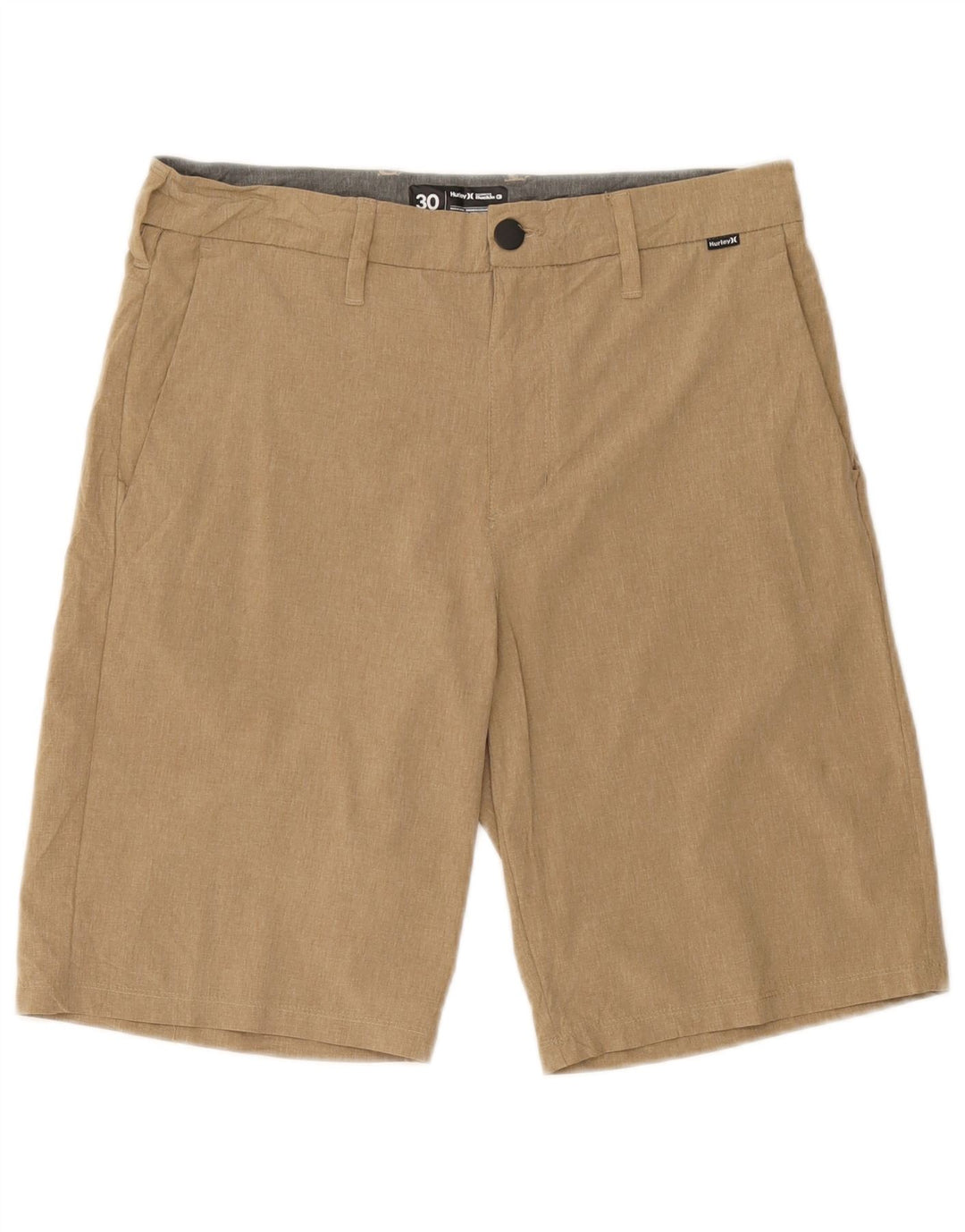Hurley Mens Chino Shorts W30 Poliéster Bege Médio