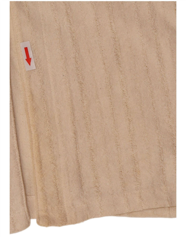 Mills Womens Gilet UK 16 grande algodão listrado branco