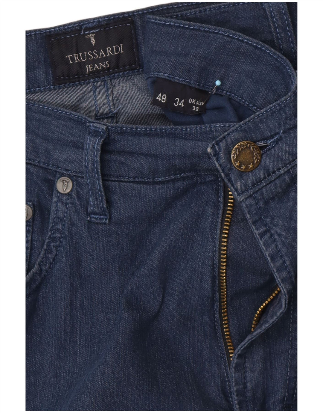 Jeans retos masculinos TRUSSARDI W32 L32 azul
