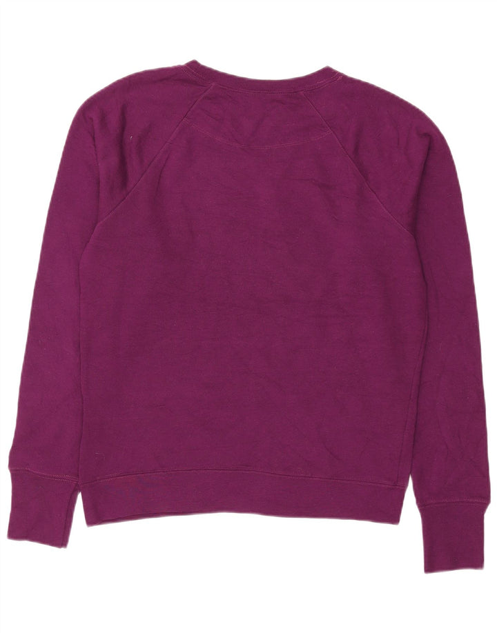 Champion feminino gráfico oversized moletom jumper UK 10 pequeno roxo