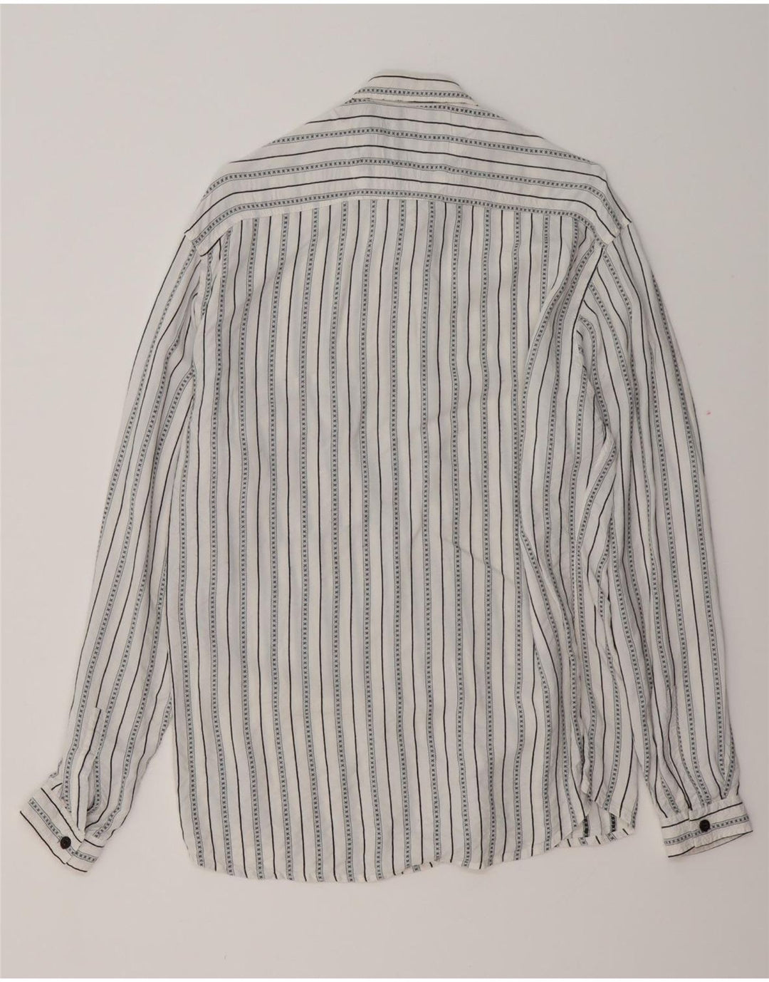 Camisa masculina VINTAGE grande listrada branca