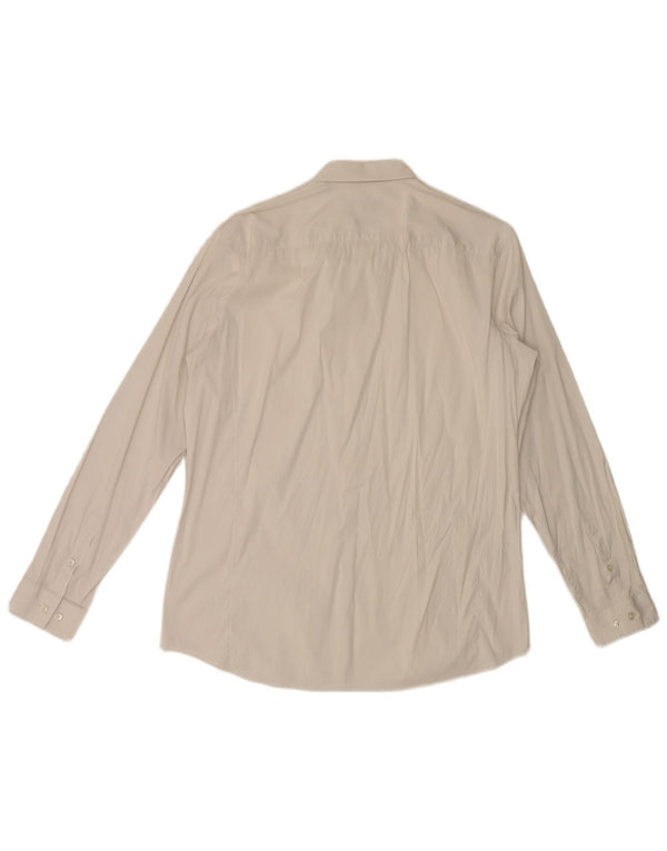 Camisa masculina Hugo Boss Slim Fit tamanho 42 grande algodão branco