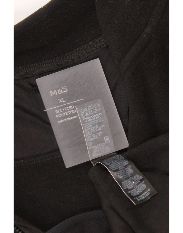 Jaqueta de lã masculina Marks & Spencer Reino Unido 42 XL poliéster preto