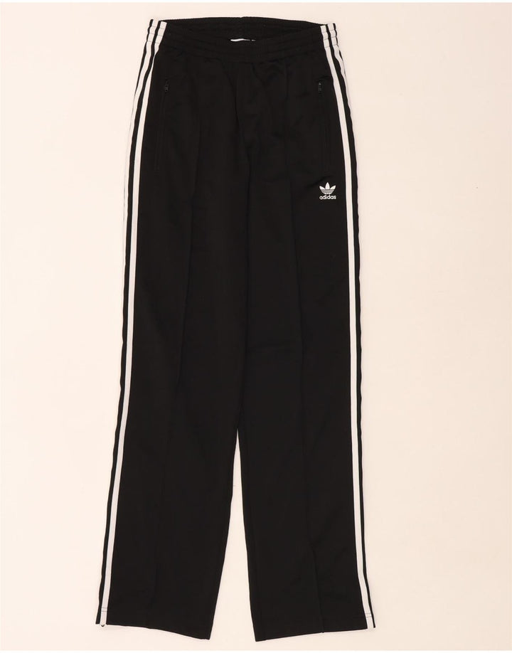 Calças de treino femininas Adidas UK 8 pequenas poliéster preto