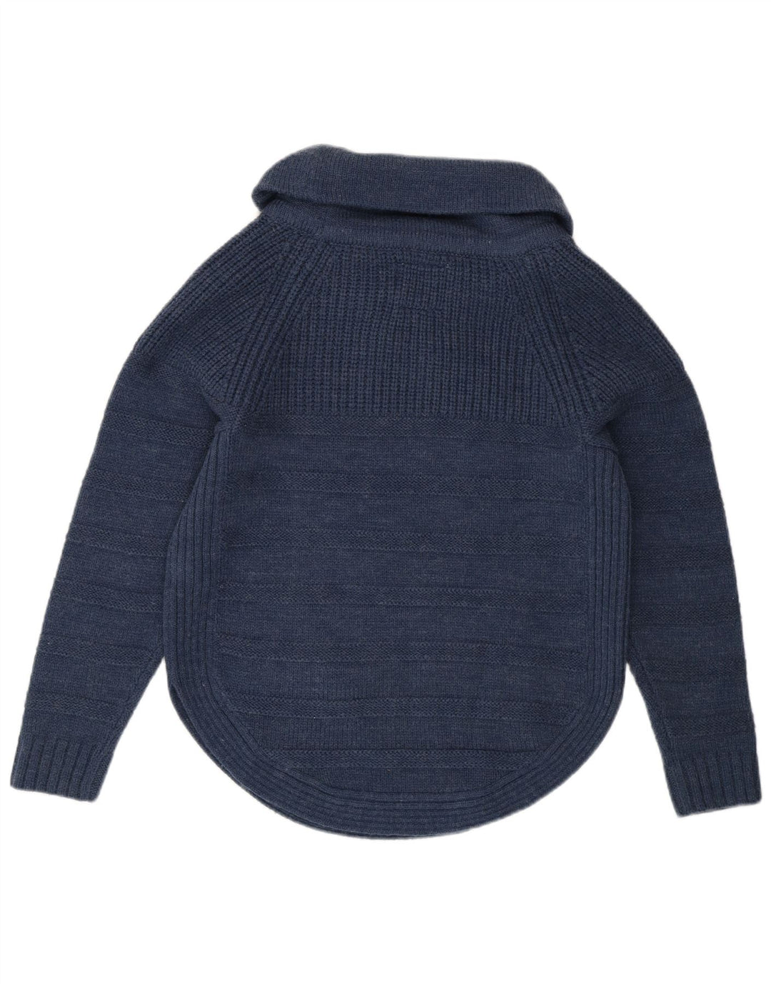 Suéter feminino Mantaray com gola alta e gola alta Reino Unido 10 pequeno azul marinho