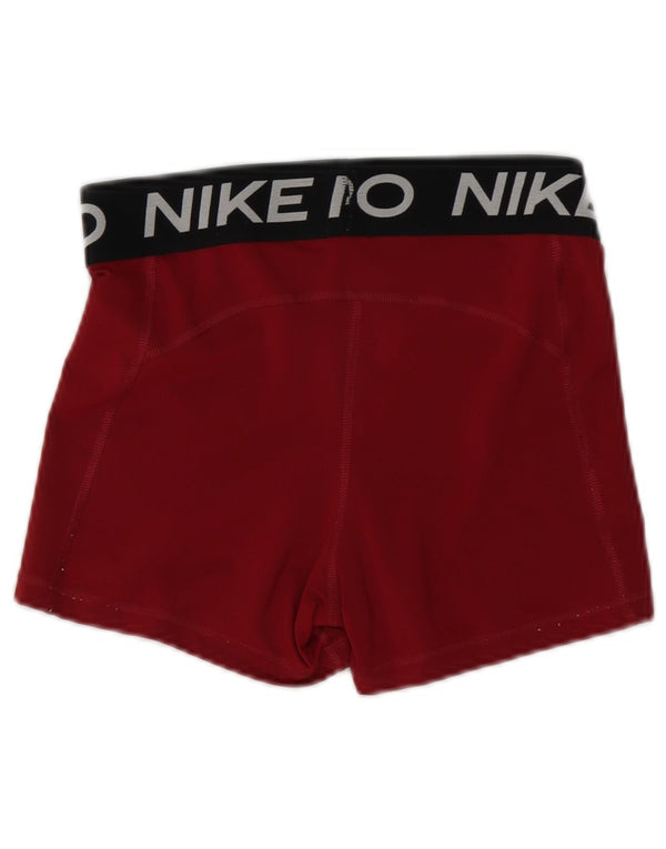 Shorts esportivos gráficos femininos Nike Dri Fit UK 12 médio Borgonha Colourblock