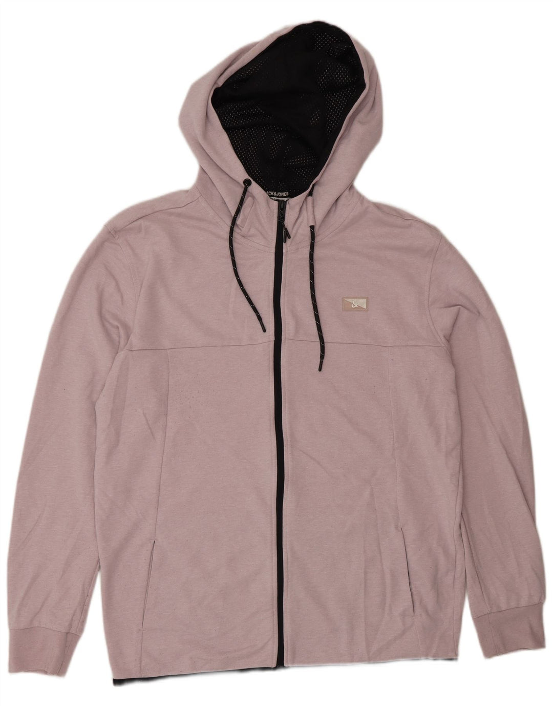 Suéter masculino com capuz e zíper Jack & Jones grande poliéster rosa