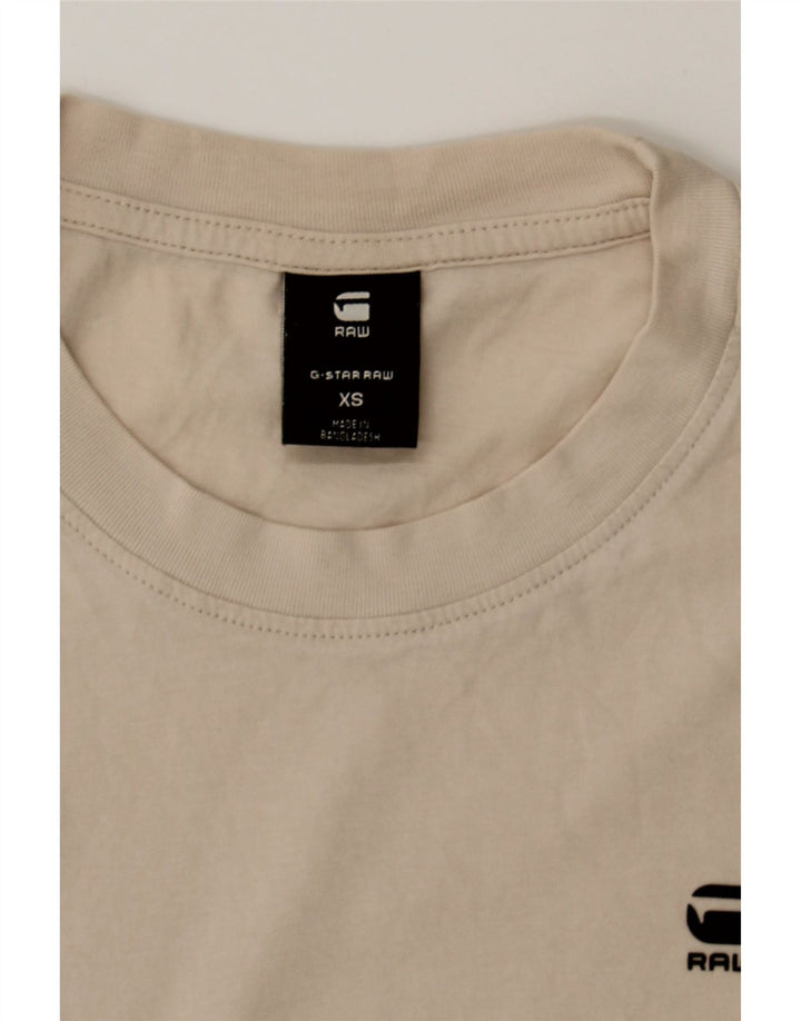 G-STAR Womens T-Shirt Top UK 6 XS Beige Cotton Vintage G-Star and Second-Hand G-Star from Messina Hembry 