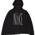 Jumper com capuz Nike feminino gráfico oversized UK 18 XL preto poliéster