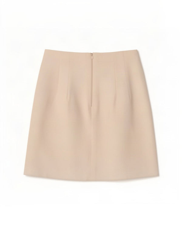 Mini saia feminina Zara XS W24 branca