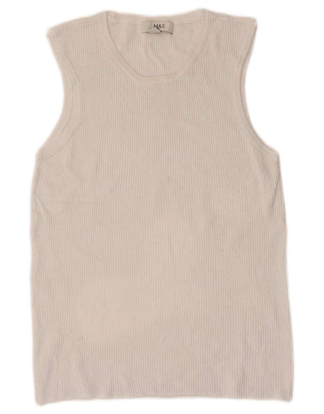 Colete feminino Marks & Spencer UK 14 médio branco