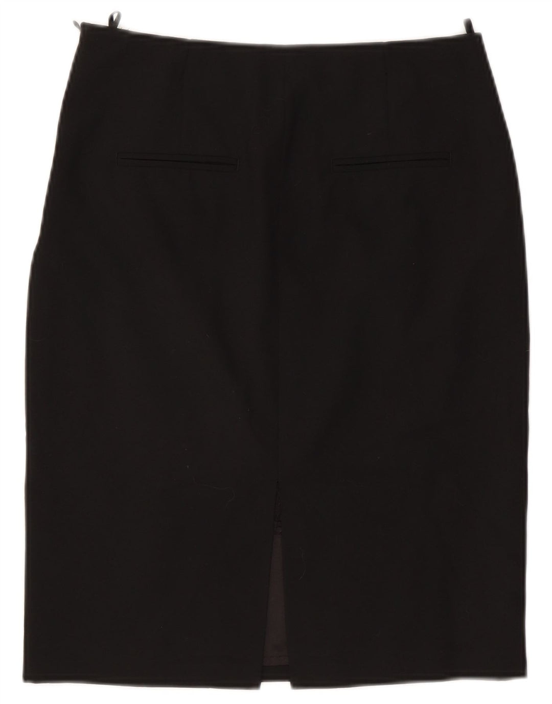 Saia lápis feminina Benetton UK 10 pequena W27 poliéster preto
