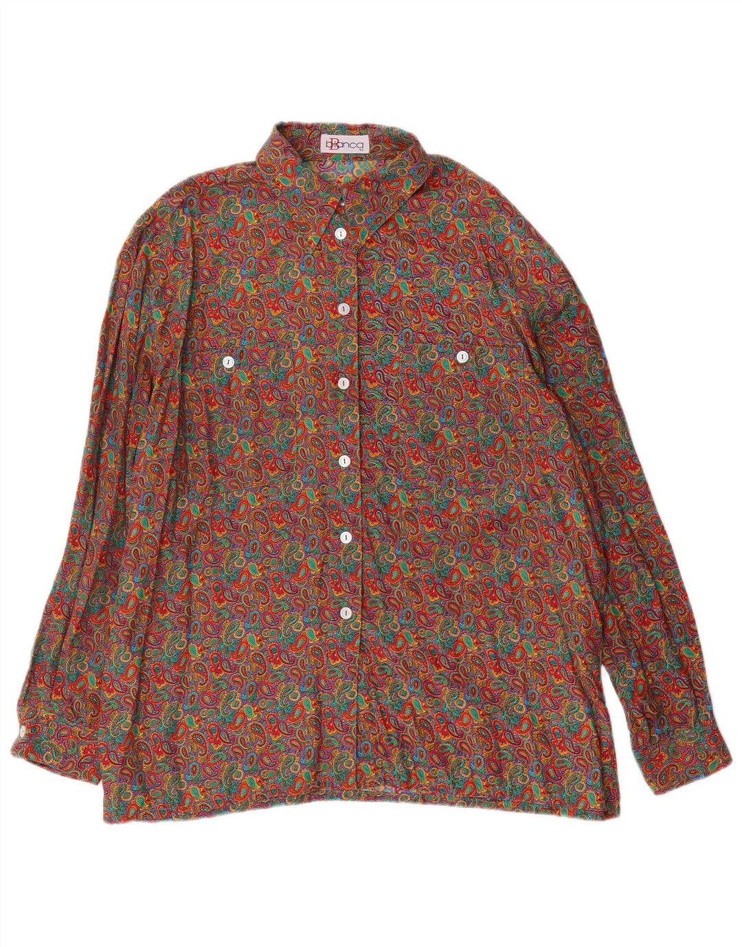 Blusa feminina BIANCA folgada UE 42 grande paisley multicolorida