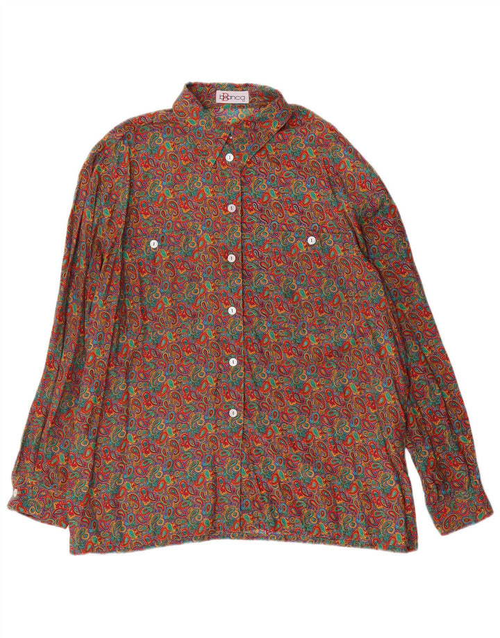 Blusa feminina BIANCA folgada UE 42 grande paisley multicolorida