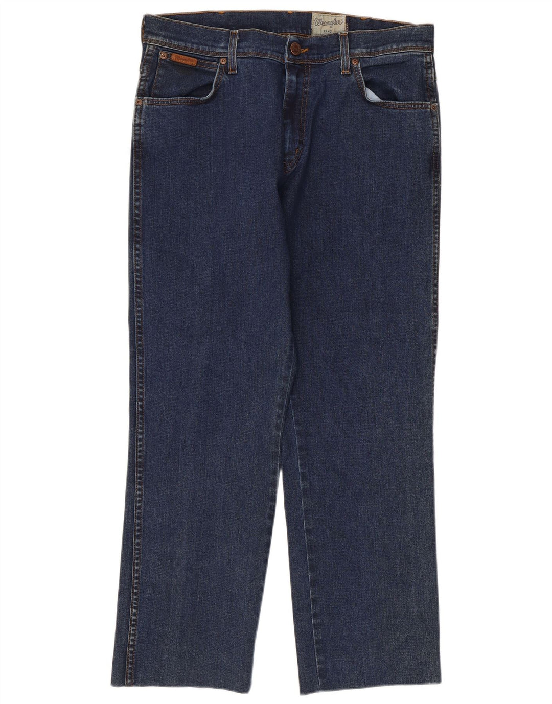 Wrangler Masculino Texas Straight Jeans W34 L26 Azul Marinho Algodão